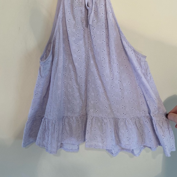 Lilac Eyelet Ruffle Top - Picture 6 of 6